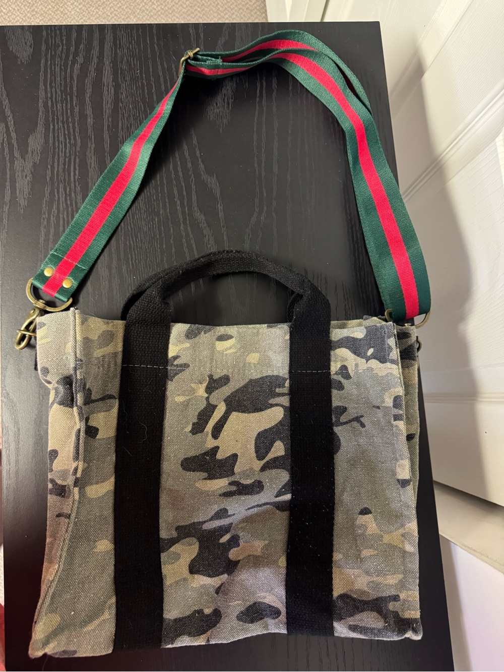 Pretty Simple Chelsie Camo Canvas Tote Bag Crossbody